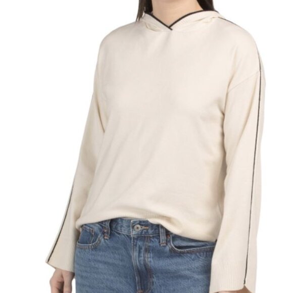 NWT MAX STUDIO LONDON Long Sleeve Hooded Pull Over Sweater - Picture 1 of 6